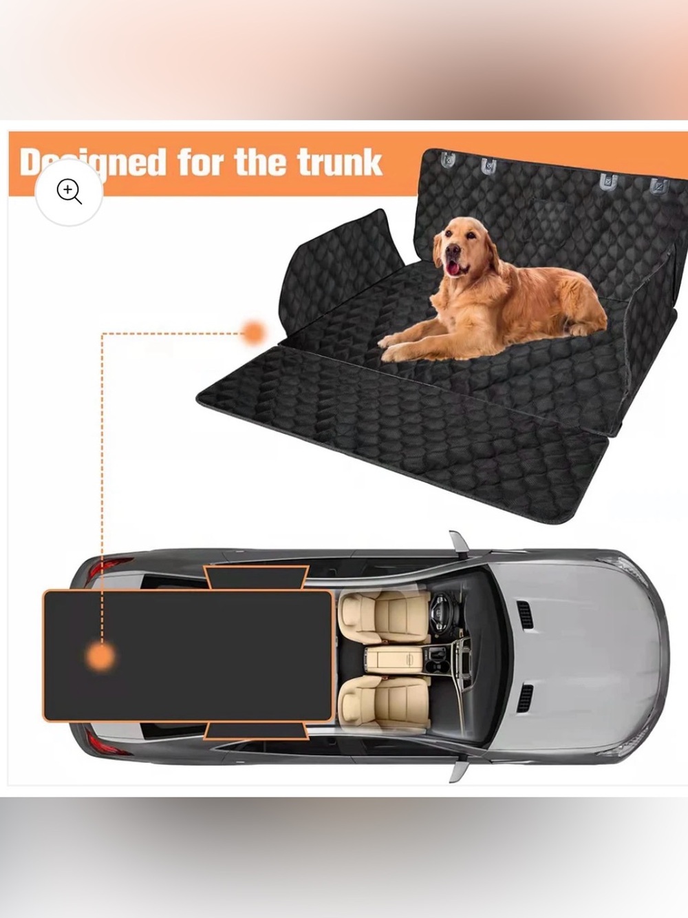 Peticon Black Quilted Waterproof Scratch Proof Protective SUV Cargo Cover